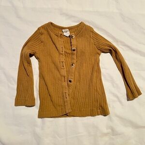 Mustard yellow ribbed cardigan